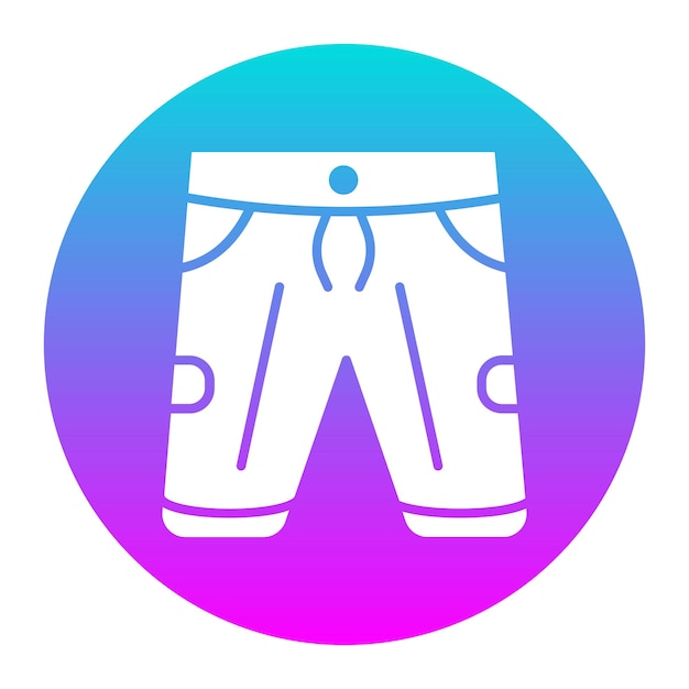 El icono vectorial de pantalones cortos se puede usar para el conjunto de iconos de lavandería