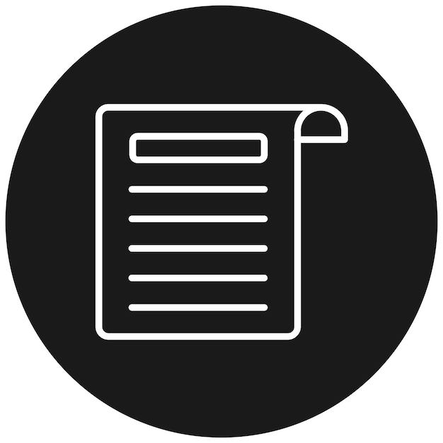 El icono vectorial de papel se puede usar para el conjunto de iconos de la civilización antigua