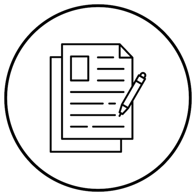 El icono vectorial de papel se puede utilizar para el conjunto de iconos de noticias y medios
