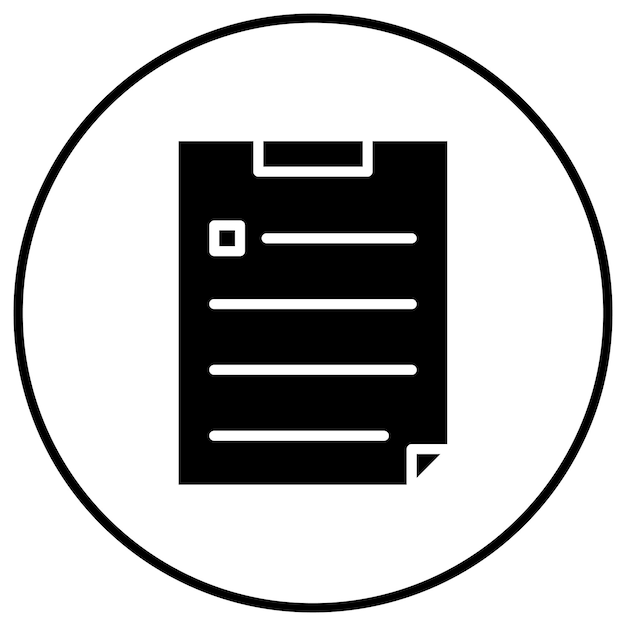 El icono vectorial de papel se puede utilizar para el conjunto de iconos de papelería de la oficina