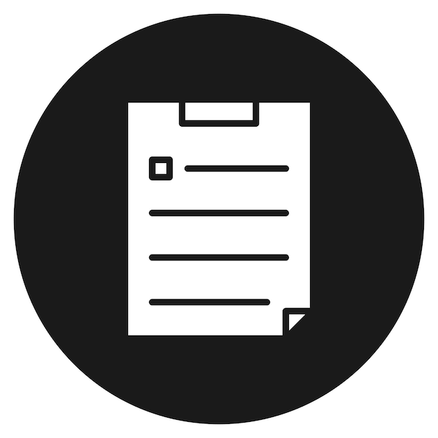 El icono vectorial de papel se puede utilizar para el conjunto de iconos de papelería de la oficina