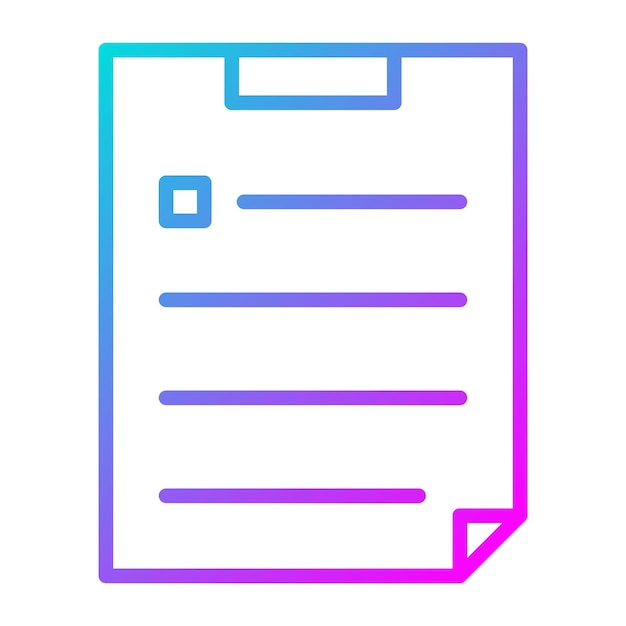 El icono vectorial de papel se puede utilizar para el conjunto de iconos de papelería de la oficina