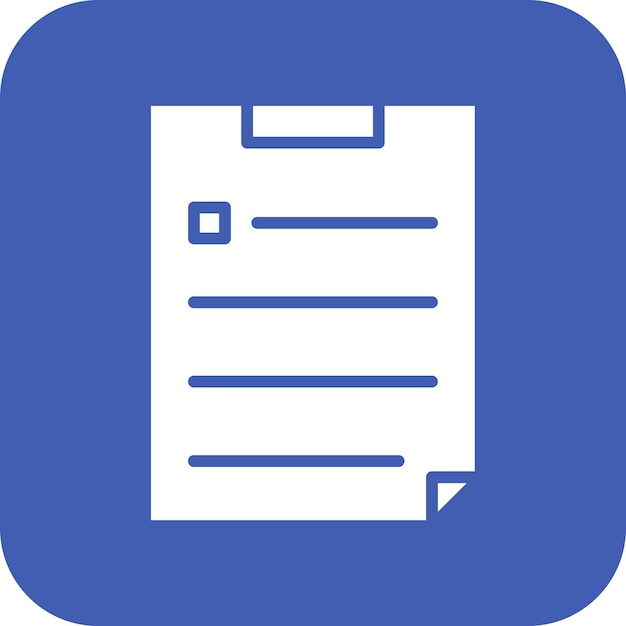 El icono vectorial de papel se puede utilizar para el conjunto de iconos de papelería de la oficina