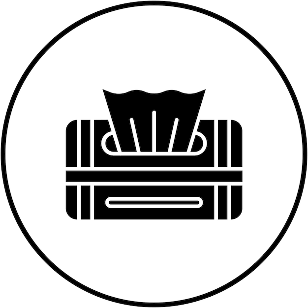 El icono vectorial de papel de tejido se puede utilizar para el conjunto de iconos de bebés