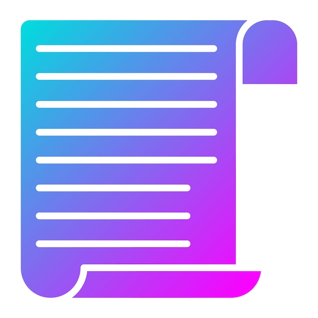 El icono vectorial del papiro se puede utilizar para el conjunto de iconos de literatura