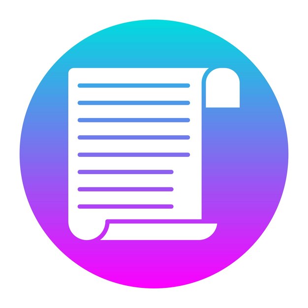 El icono vectorial del papiro se puede utilizar para el conjunto de iconos de literatura
