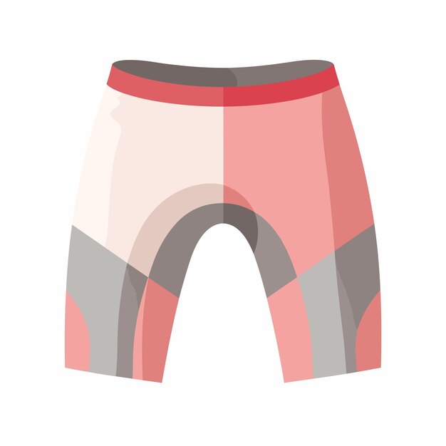 Vector icono vectorial un par de pantalones cortos rosados y grises en un fondo blanco limpio