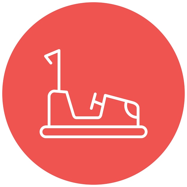 El icono vectorial del parachoques de los coches se puede usar para el conjunto de iconos de bolos