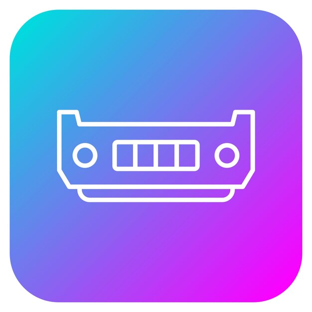 El icono vectorial del parachoques se puede usar para el conjunto de iconos de reparación de automóviles