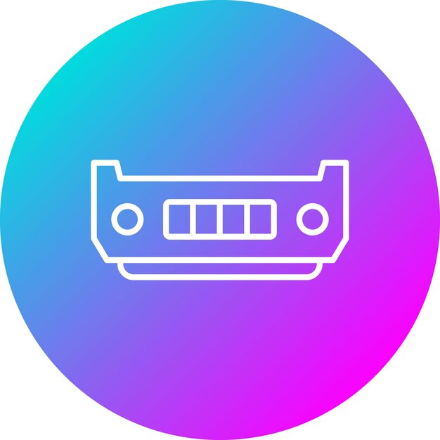 El icono vectorial del parachoques se puede usar para el conjunto de iconos de reparación de automóviles