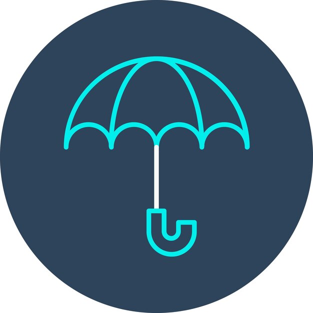 El icono vectorial del paraguas se puede usar para el conjunto de iconos de invierno