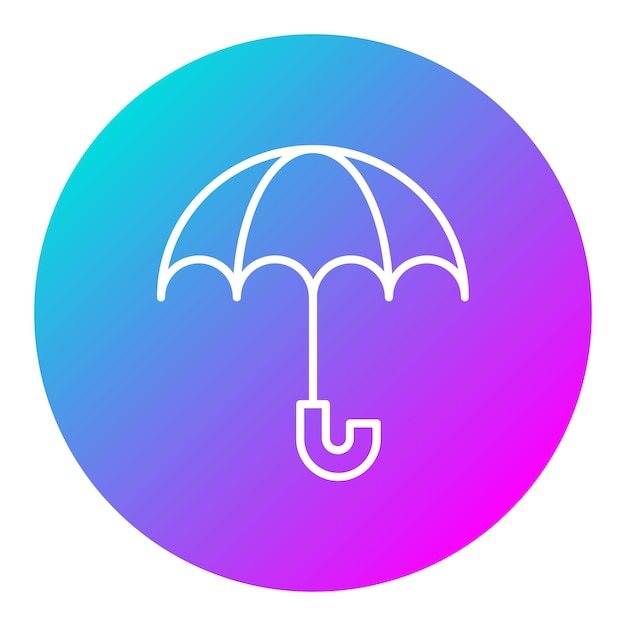El icono vectorial del paraguas se puede usar para el conjunto de iconos de invierno