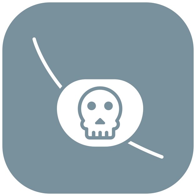 El icono vectorial del parche ocular se puede usar para el conjunto de iconos de Halloween