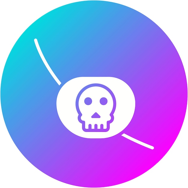 El icono vectorial del parche ocular se puede usar para el conjunto de iconos de Halloween