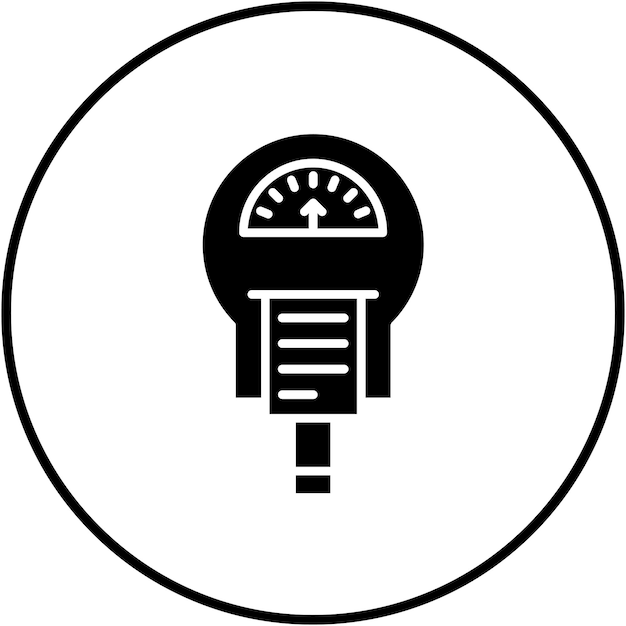 El icono vectorial del parquímetro se puede utilizar para el conjunto de iconos de Smart City