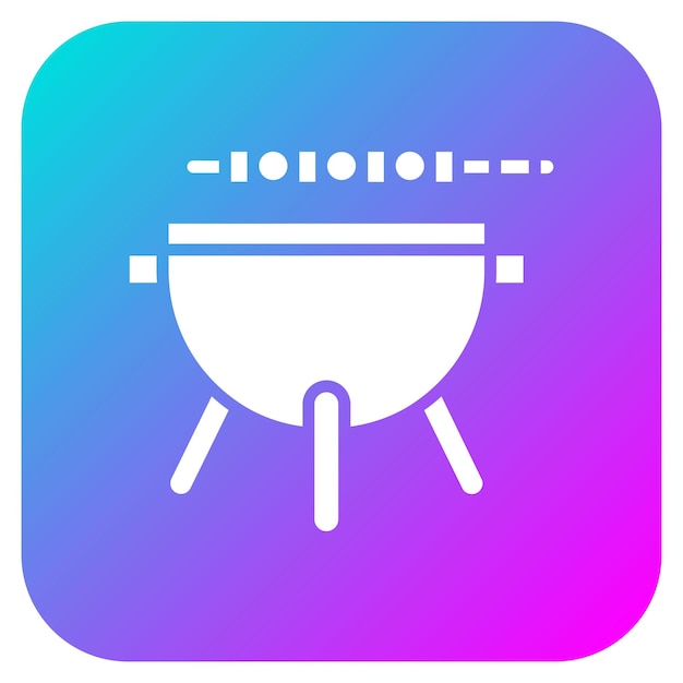 El icono vectorial de la parrilla de barbacoa se puede usar para el conjunto de iconos de cumpleaños