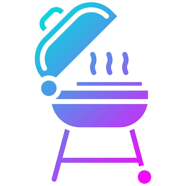 El icono vectorial de la parrilla se puede usar para el conjunto de iconos de diversión al aire libre