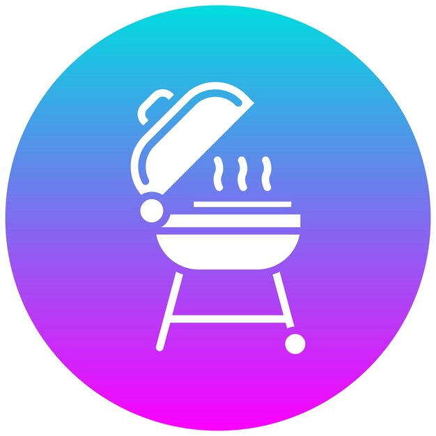 El icono vectorial de la parrilla se puede usar para el conjunto de iconos de diversión al aire libre