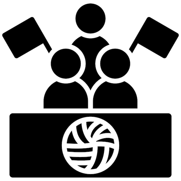 Vector el icono vectorial del partidario se puede usar para el conjunto de iconos de voleibol