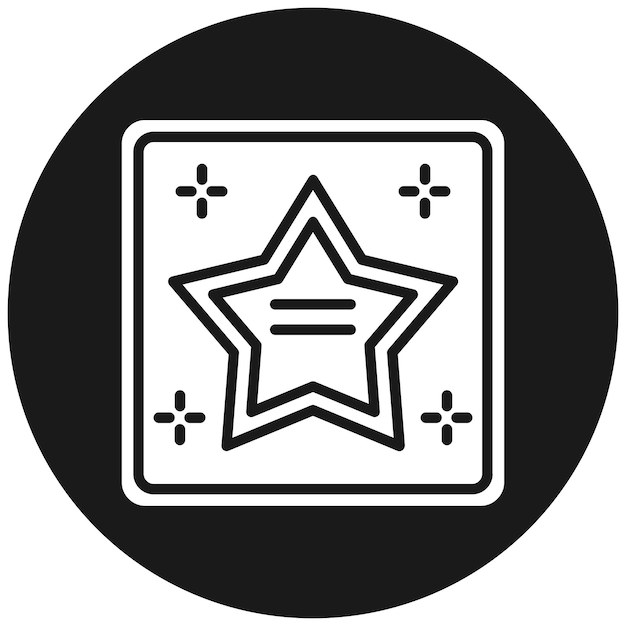 El icono vectorial del Paseo de la Fama se puede usar para el conjunto de iconos de producción de video