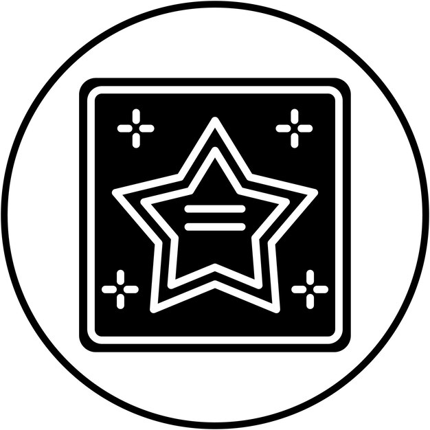 El icono vectorial del Paseo de la Fama se puede usar para el conjunto de iconos de producción de video