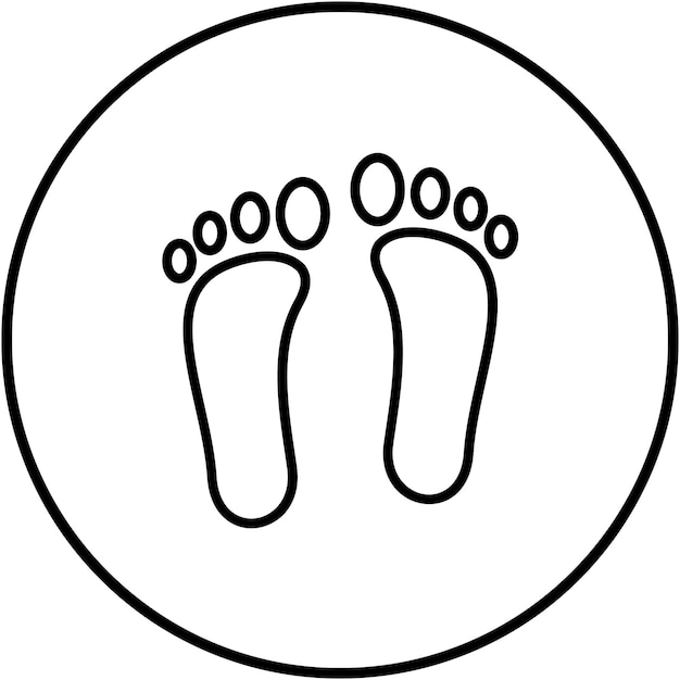 El icono vectorial de pasos se puede usar para el conjunto de iconos de peregrinación de Hajj