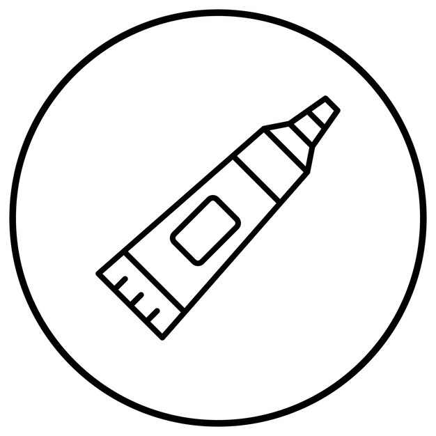 El icono vectorial de la pasta dental se puede utilizar para el conjunto de iconos de cuidado dental