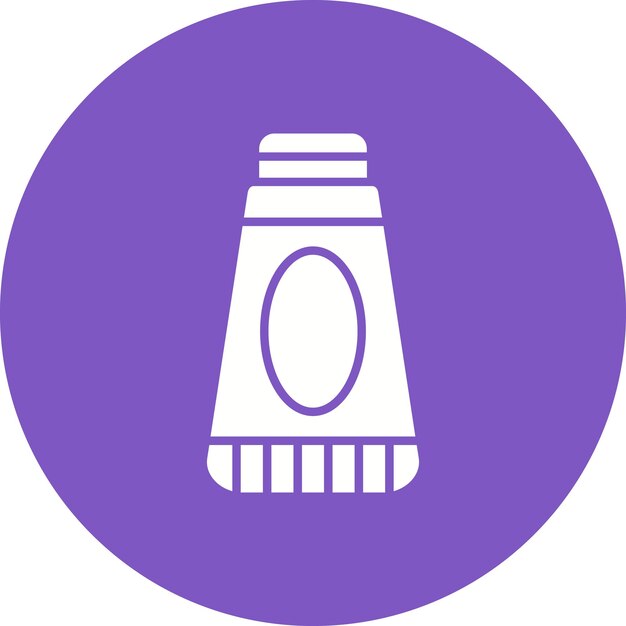 El icono vectorial de la pasta de dientes se puede utilizar para el conjunto de iconos de rutina de higiene