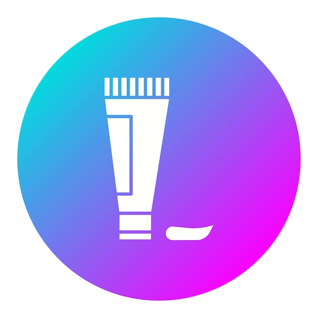 El icono vectorial de la pasta de dientes se puede utilizar para el conjunto de iconos de rutina de higiene