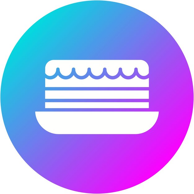 El icono vectorial del pastel de chocolate se puede usar para el conjunto de iconos de dulces y caramelos