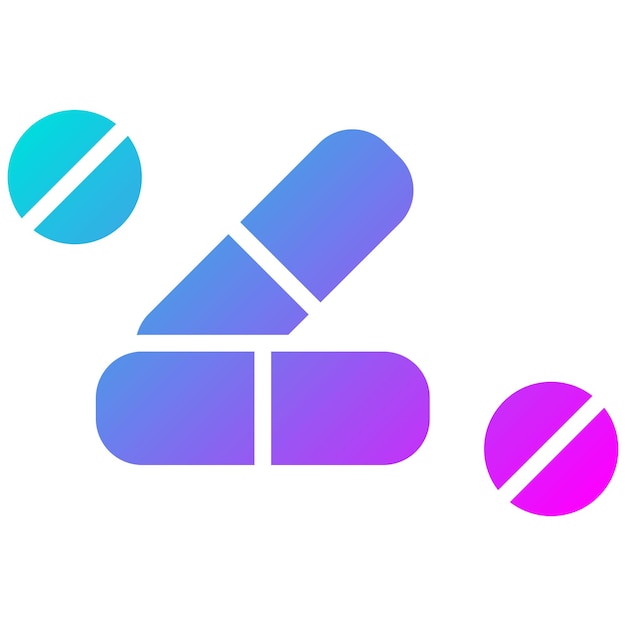 El icono vectorial de pastillas y comprimidos se puede utilizar para el conjunto de iconos de Medicina I