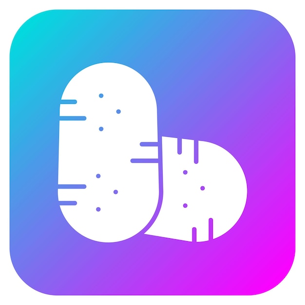 El icono vectorial de patatas se puede usar para el conjunto de iconos de la aldea