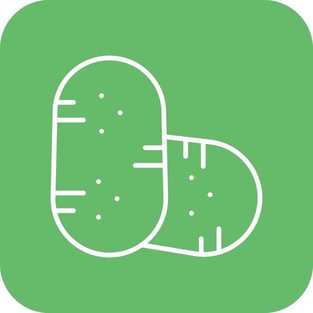 El icono vectorial de patatas se puede usar para el conjunto de iconos de la aldea