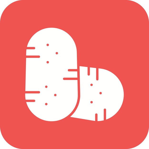 El icono vectorial de patatas se puede usar para el conjunto de iconos de la aldea