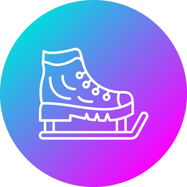 El icono vectorial de patinaje sobre hielo se puede usar para el conjunto de iconos deportivos
