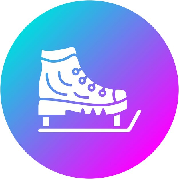 El icono vectorial de patinaje sobre hielo se puede usar para el conjunto de iconos deportivos