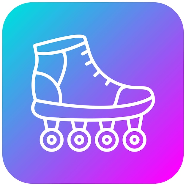 El icono vectorial de patinaje sobre ruedas se puede usar para el conjunto de iconos de los Juegos Olímpicos