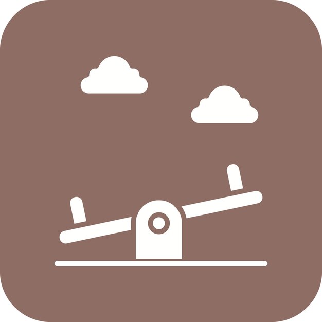 El icono vectorial del patio de recreo se puede utilizar para el conjunto de iconos de juguetes para niños