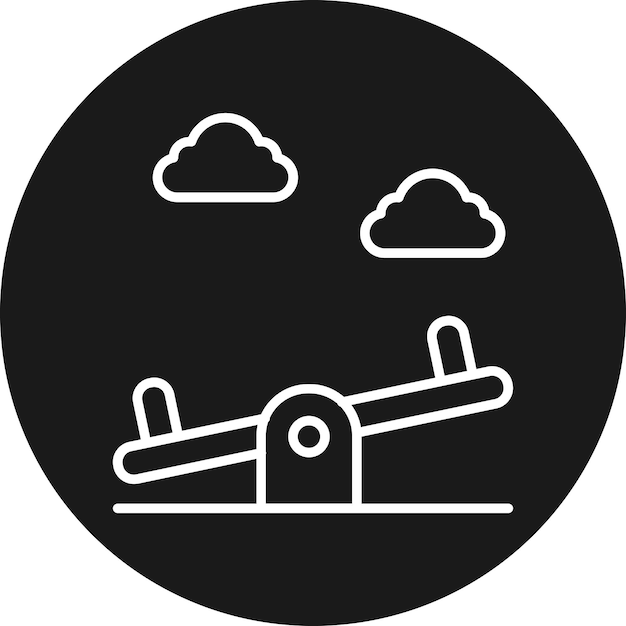 El icono vectorial del patio de recreo se puede utilizar para el conjunto de iconos de juguetes para niños