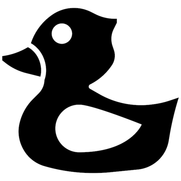 El icono vectorial del pato se puede usar para el conjunto de iconos de la ducha de bebé