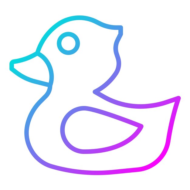 El icono vectorial del pato se puede usar para el conjunto de iconos de la ducha de bebé