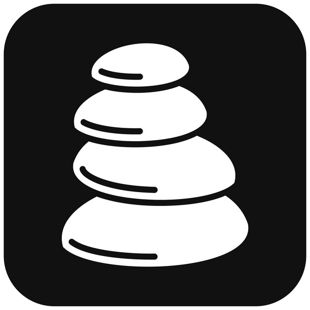 El icono vectorial de Pebble Beach se puede usar para el conjunto de iconos de Beach Resort