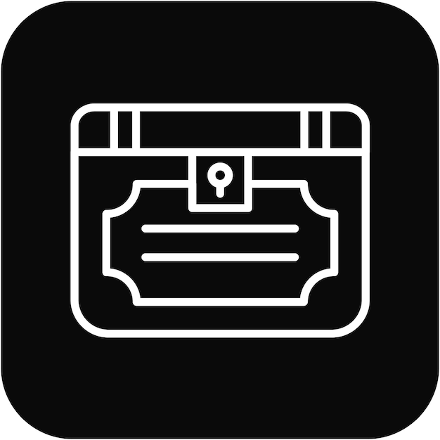 El icono vectorial del pecho se puede usar para el conjunto de iconos de cuento de hadas