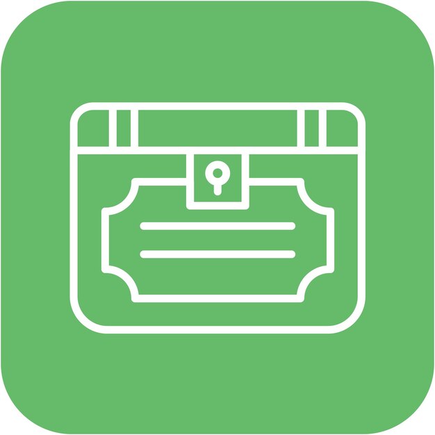 El icono vectorial del pecho se puede usar para el conjunto de iconos de cuento de hadas