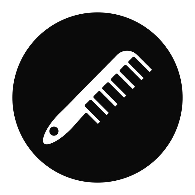 El icono vectorial del peine de cabello se puede usar para el conjunto de iconos del spa