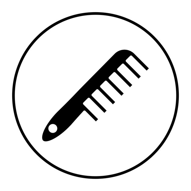 El icono vectorial del peine de cabello se puede usar para el conjunto de iconos del spa