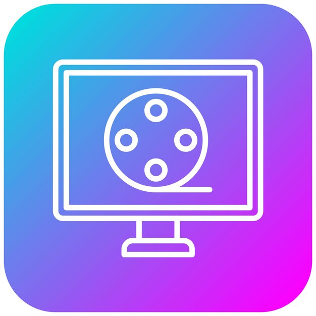 El icono vectorial de la película se puede usar para el conjunto de iconos de Art and Craft Supplies