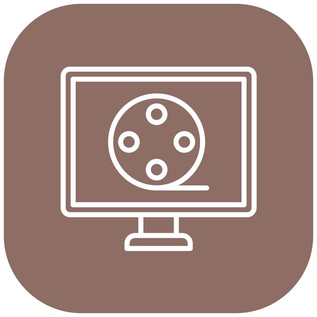 El icono vectorial de la película se puede usar para el conjunto de iconos de Art and Craft Supplies