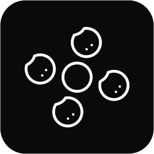 El icono vectorial de pellets de hierro se puede utilizar para el conjunto de iconos de metalurgia