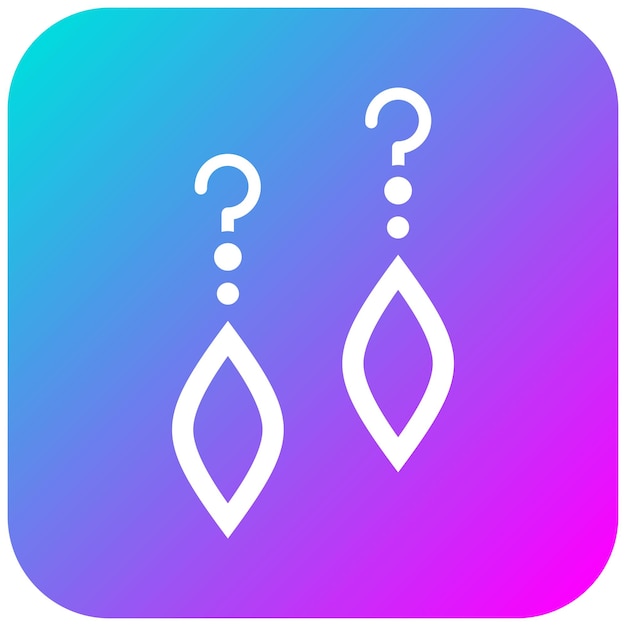 El icono vectorial de pendientes se puede usar para el conjunto de iconos de lujo